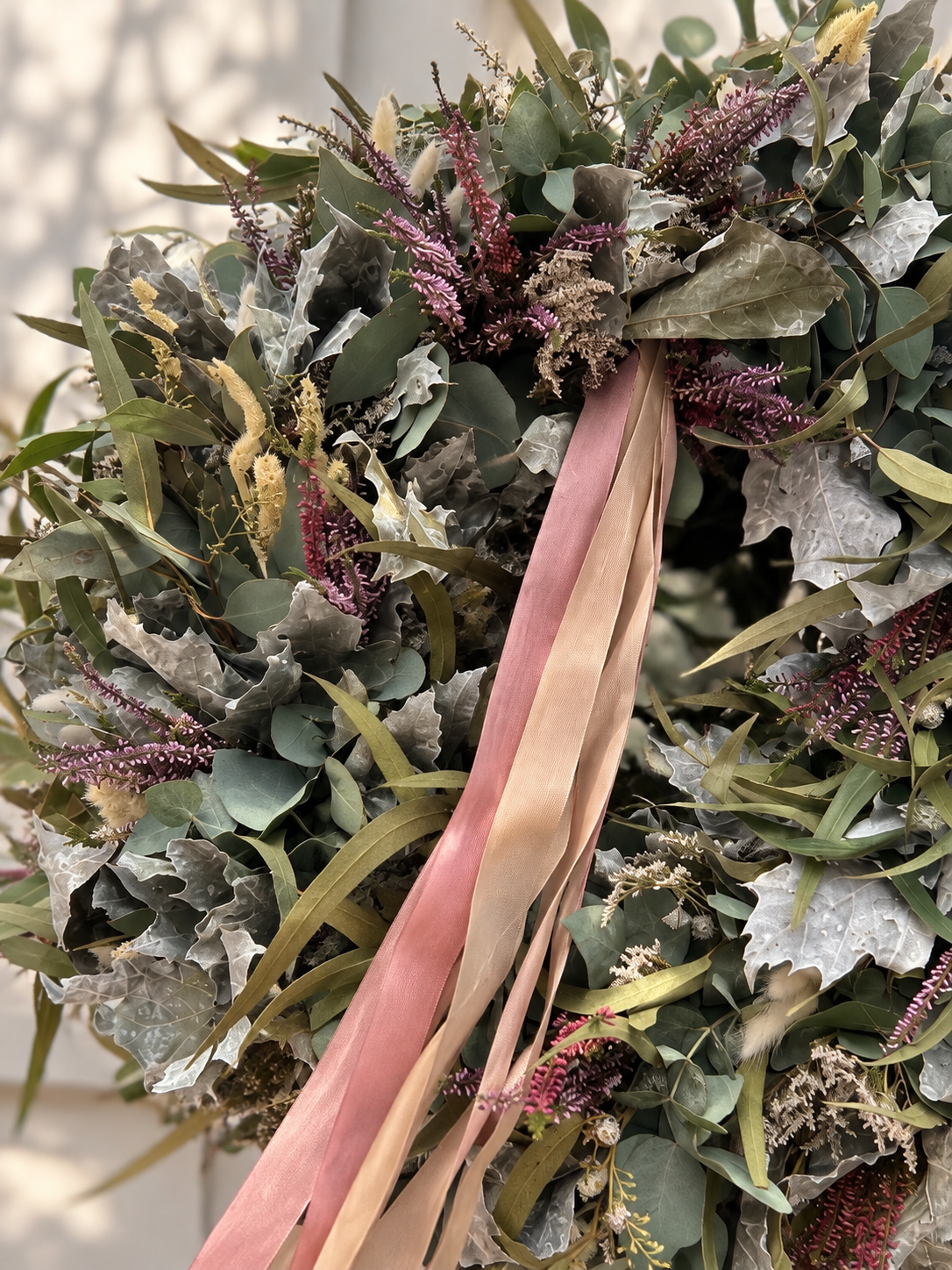 Autumn wreath on the door