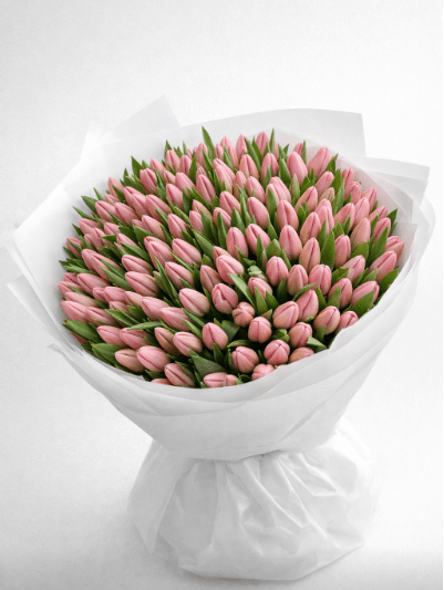 Bukiet 100 Tulipanów „Wiosenny Luksus” - kwiaty Flower Store Warszawa