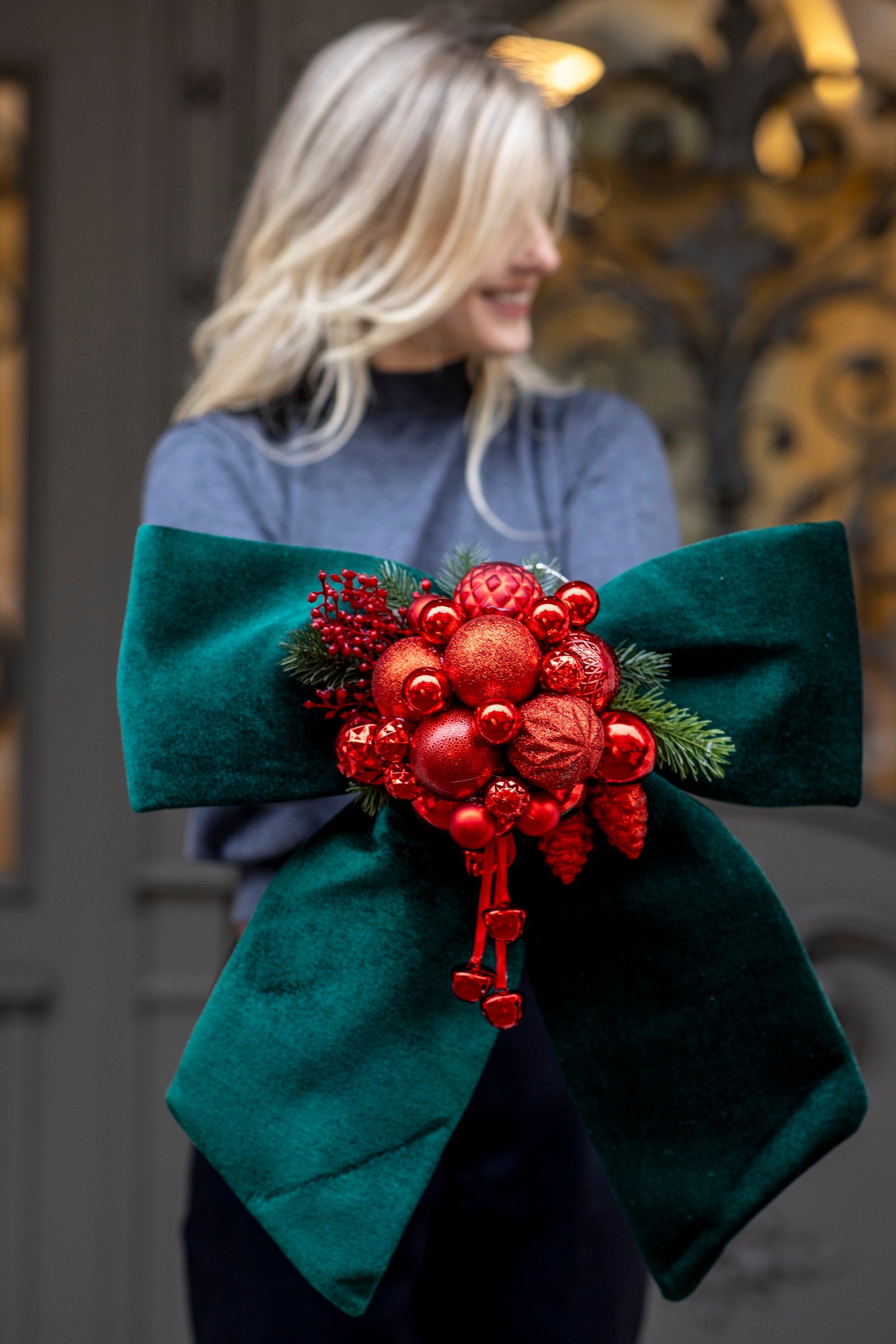 Kokarda świąteczna na drzwi lub do wnętrza