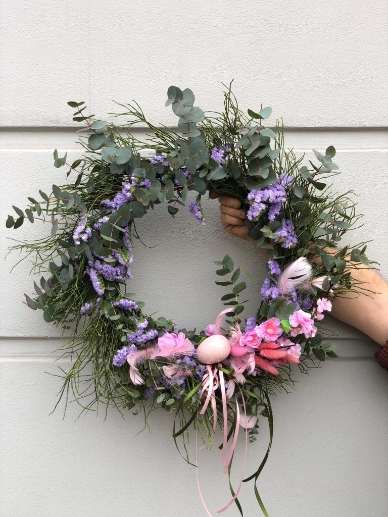 Wianek na drzwi - Eucaliptus i Jajo