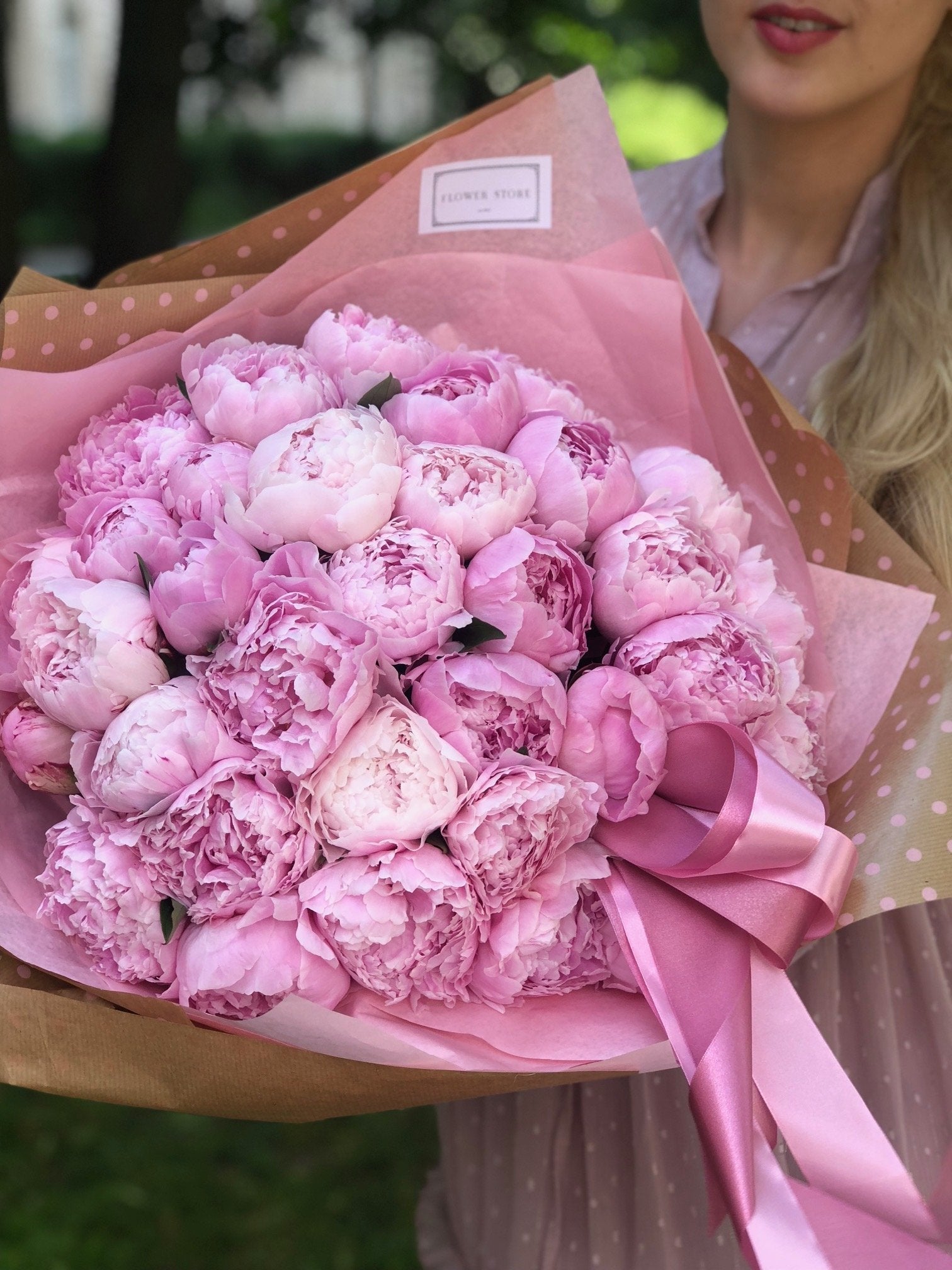 Peonie bukiet - kwiaty żywe - kwiaty Flower Store Warszawa