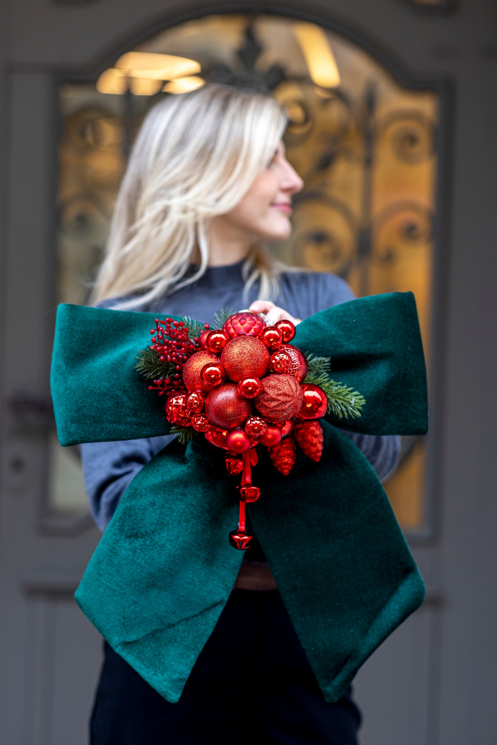 Kokarda świąteczna na drzwi lub do wnętrza